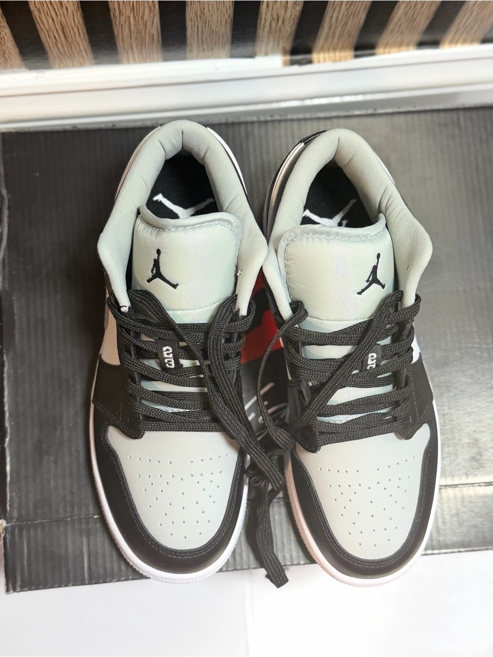 Jordan Men’s Low Top Sneakers - Black & Light Gray